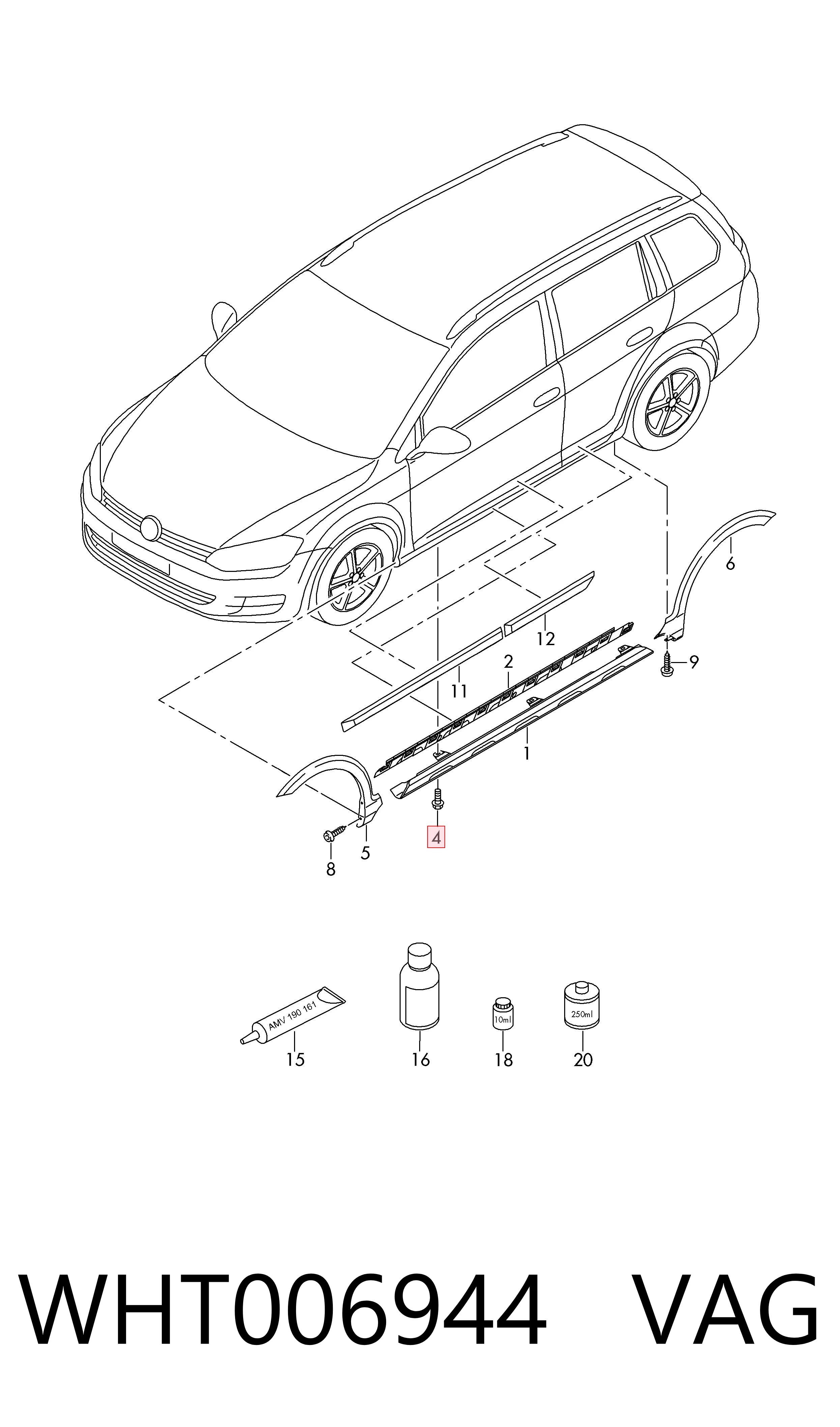  VAG WHT006944 preço, a partir de 2,44 USD