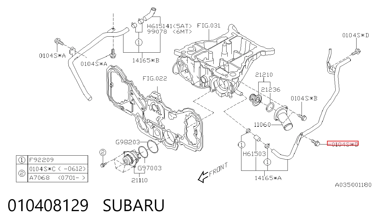 010408129 Subaru