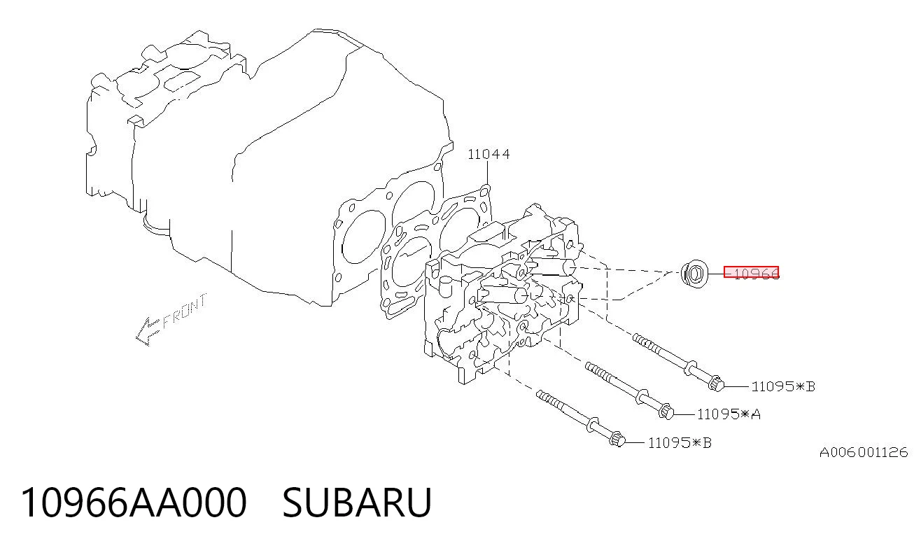 10966AA000 Subaru Vedante anular da cavidade de vela