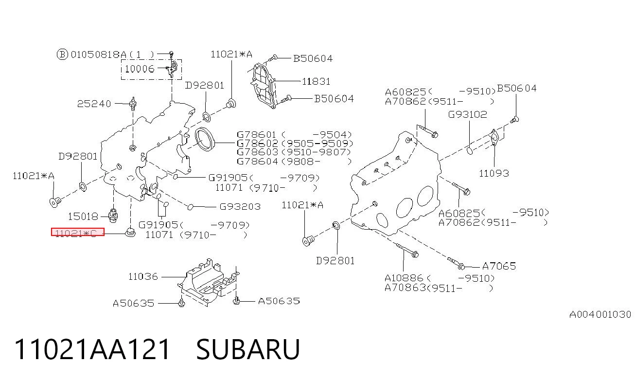 11021AA121 Subaru 