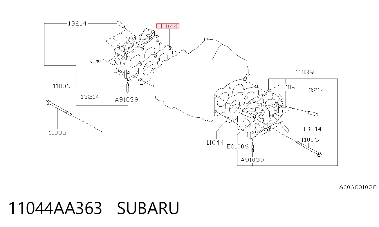 Vedante de cabeça de motor (CBC) Subaru Legacy preço, a partir de 21,24 USD
