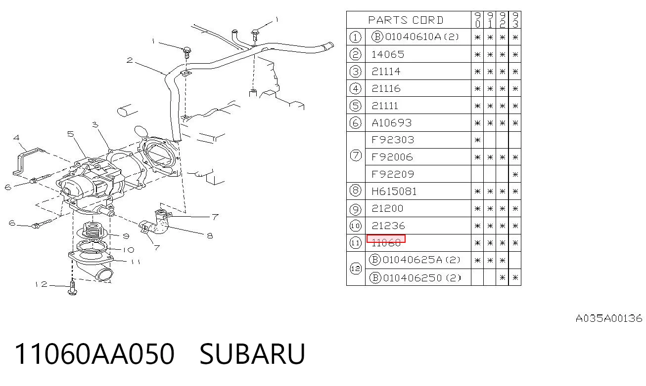 11060AA050 Subaru