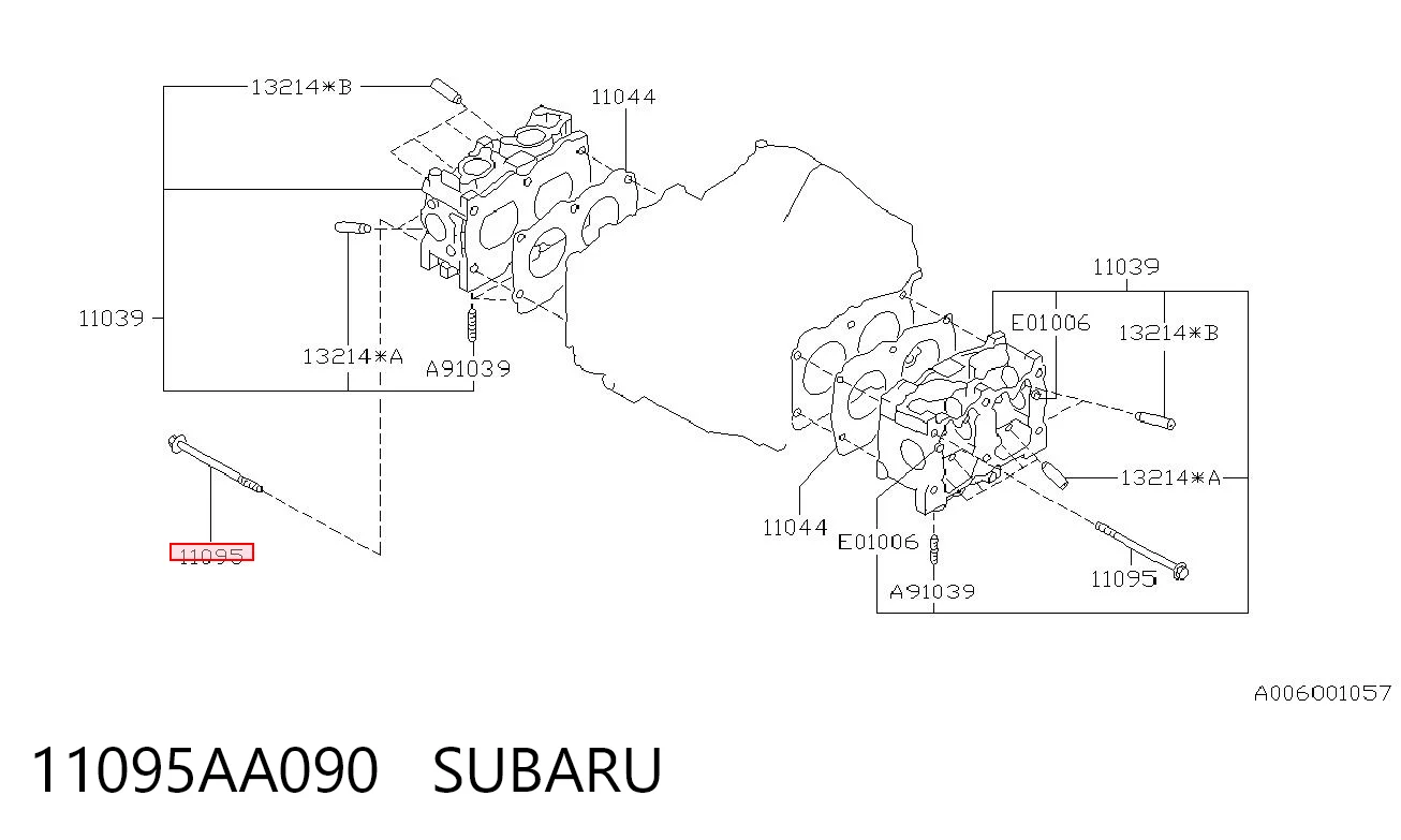 11095AA090 Subaru Parafuso de cabeça de motor (CBC)