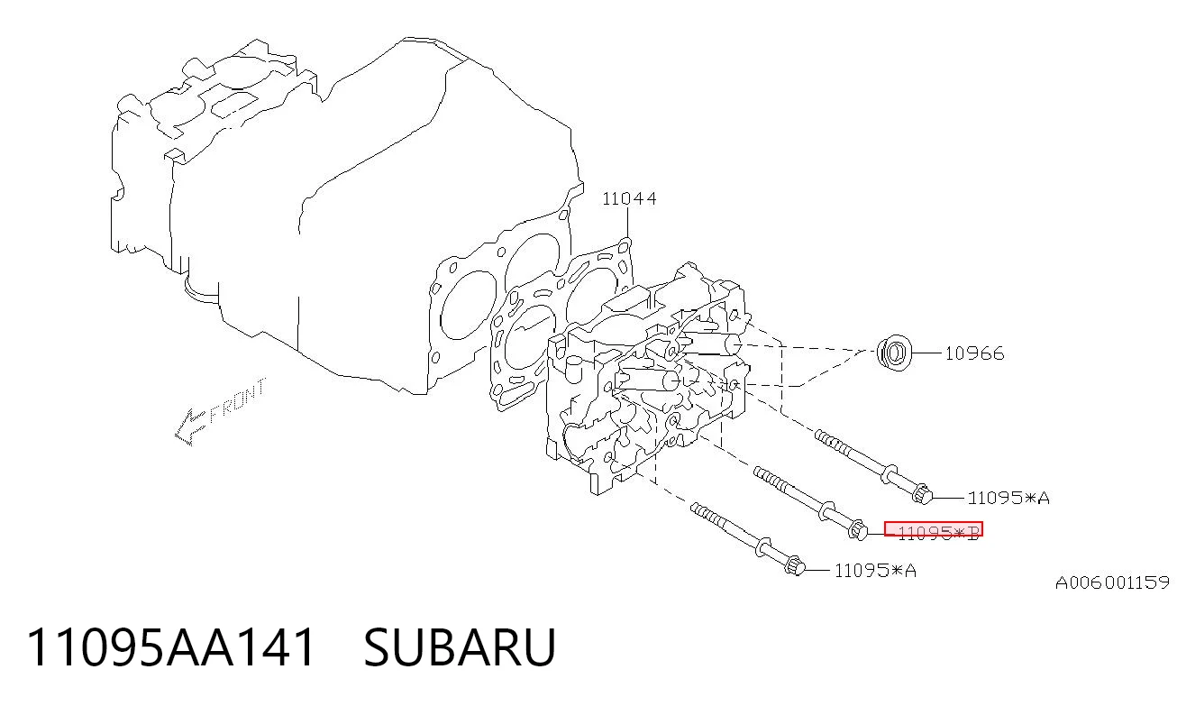 11095AA141 Subaru Parafuso de cabeça de motor (CBC)