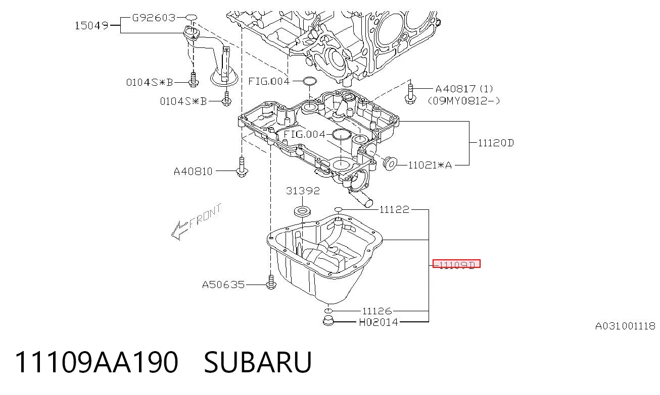 11109AA190 Subaru