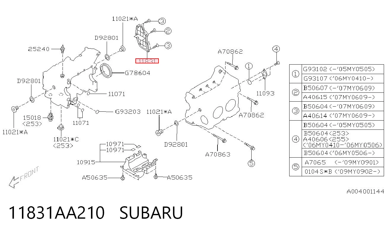 11831AA210 Subaru 