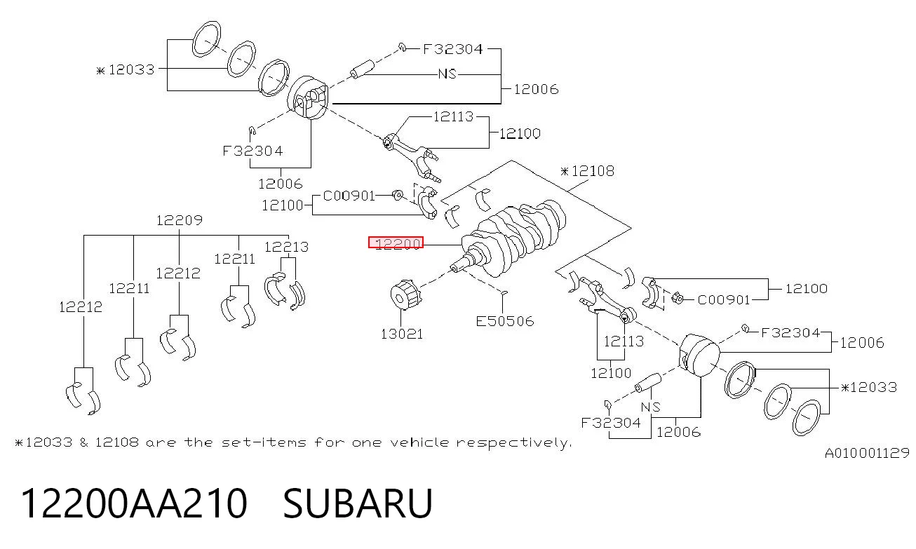 Cambota de motor Subaru Impreza II sedan (GD) (1999 - 2009) II