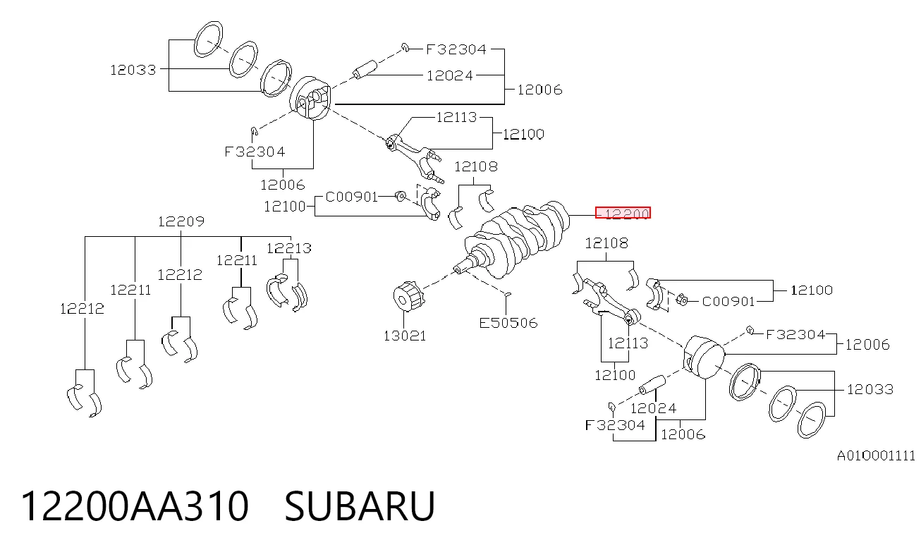 Cambota de motor para Subaru Impreza GD