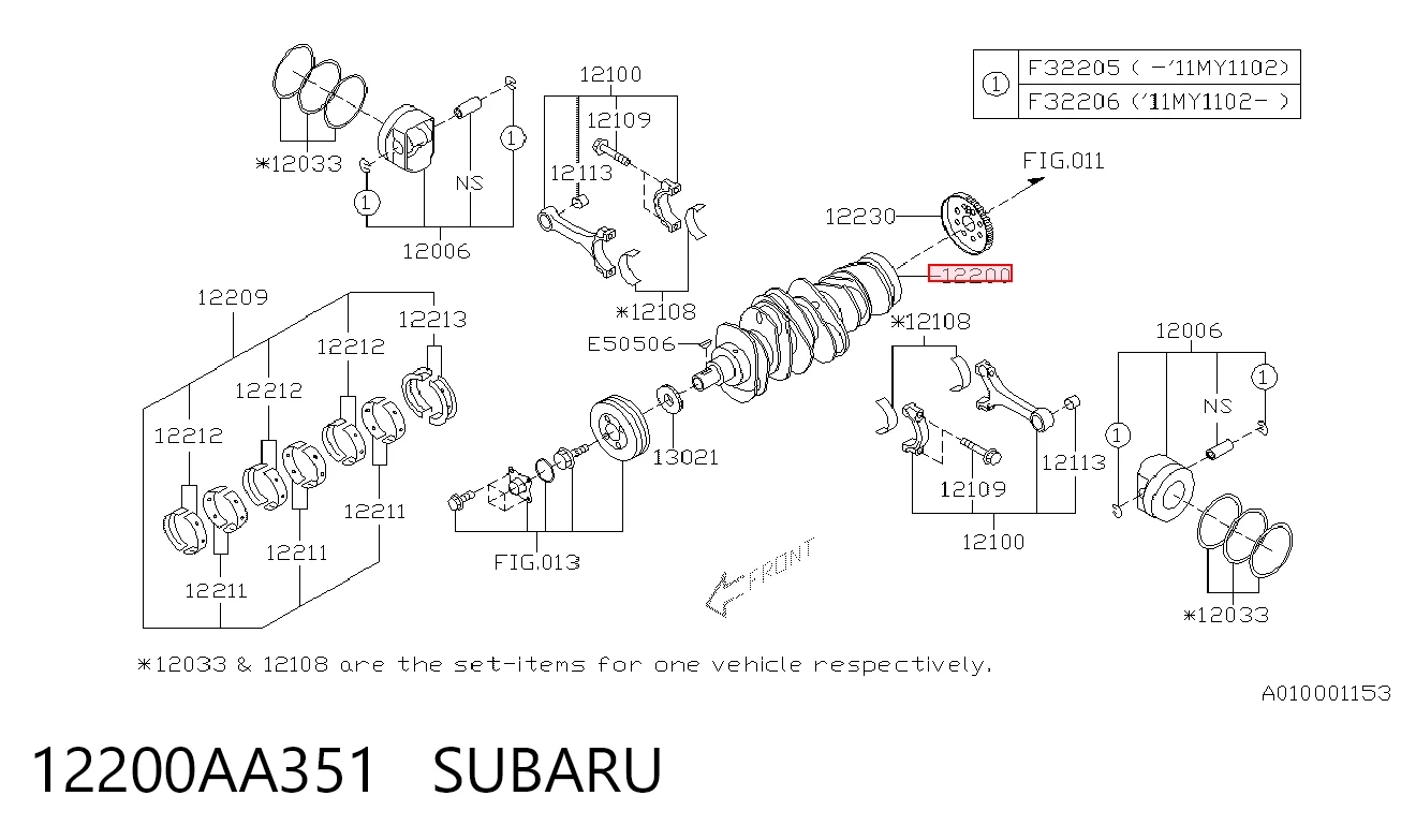 Cambota de motor para Subaru Outback B14, BR