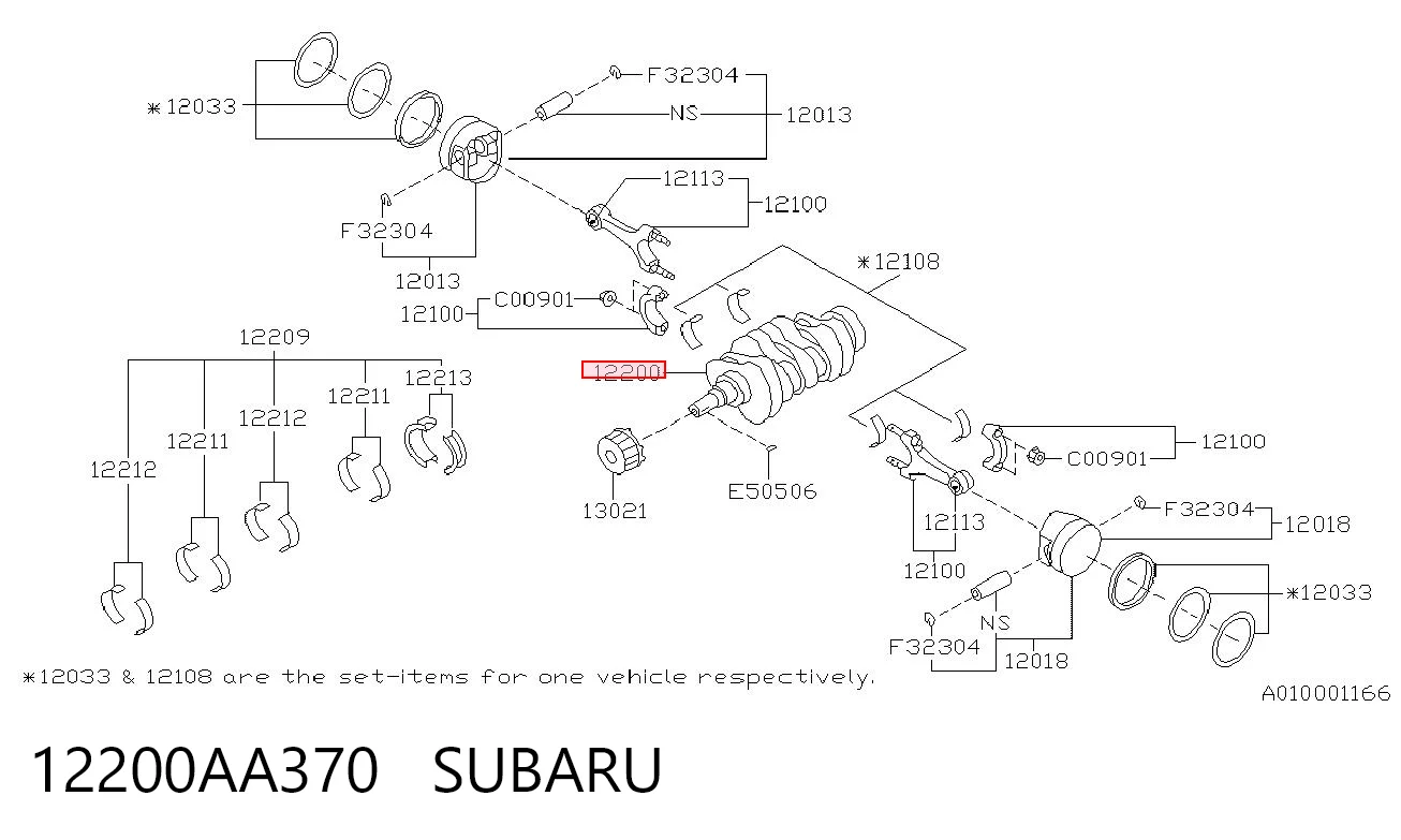 Cambota de motor Subaru Forester II S11, SG