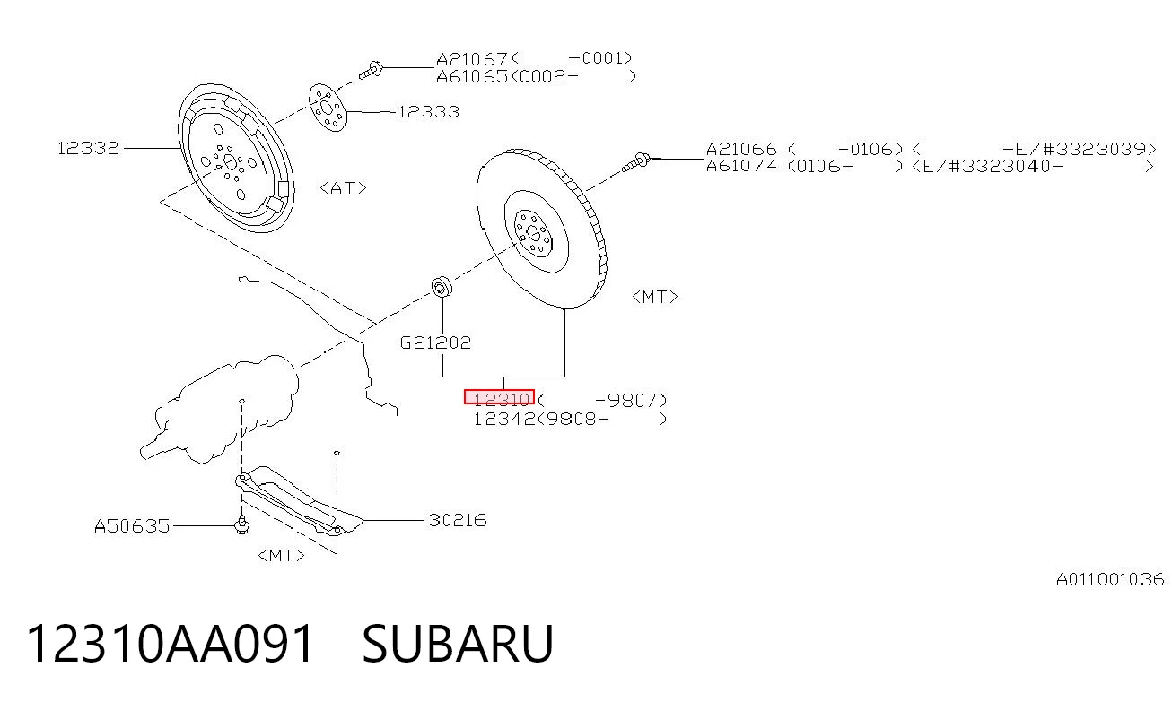 Volante de motor Subaru Legacy II sedan (BD, BG) (1994 - 1999) II