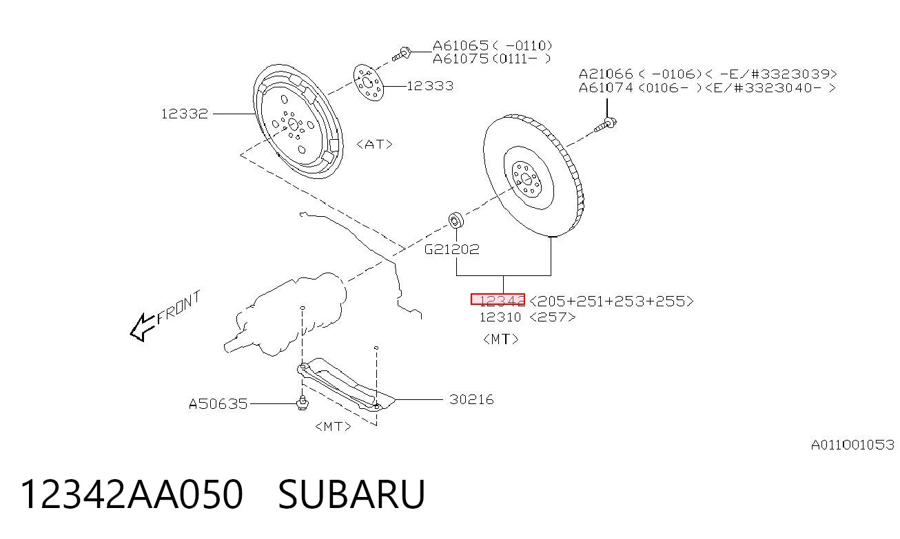 Volante de motor para Subaru Forester S11, SG