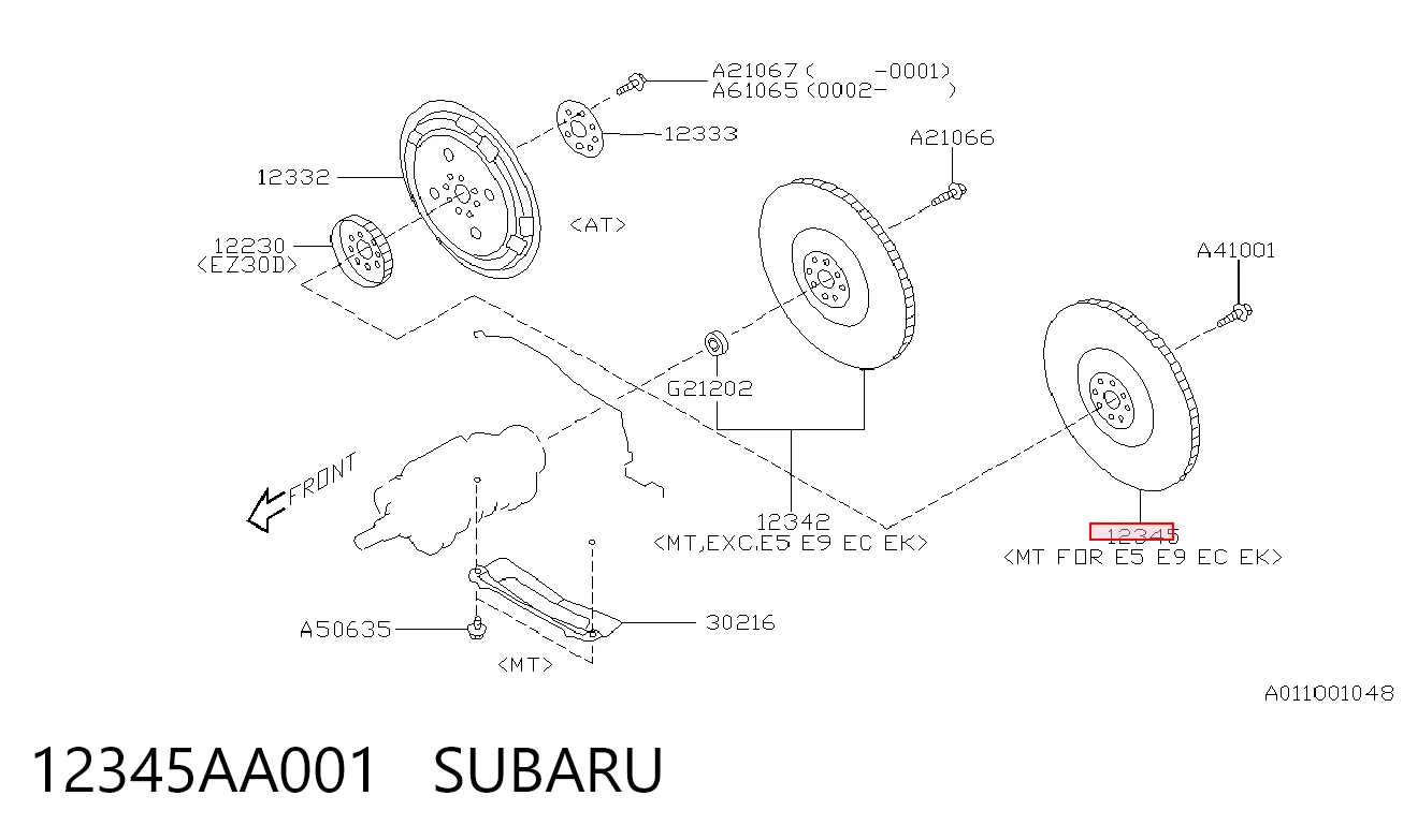 12345AA001 Subaru