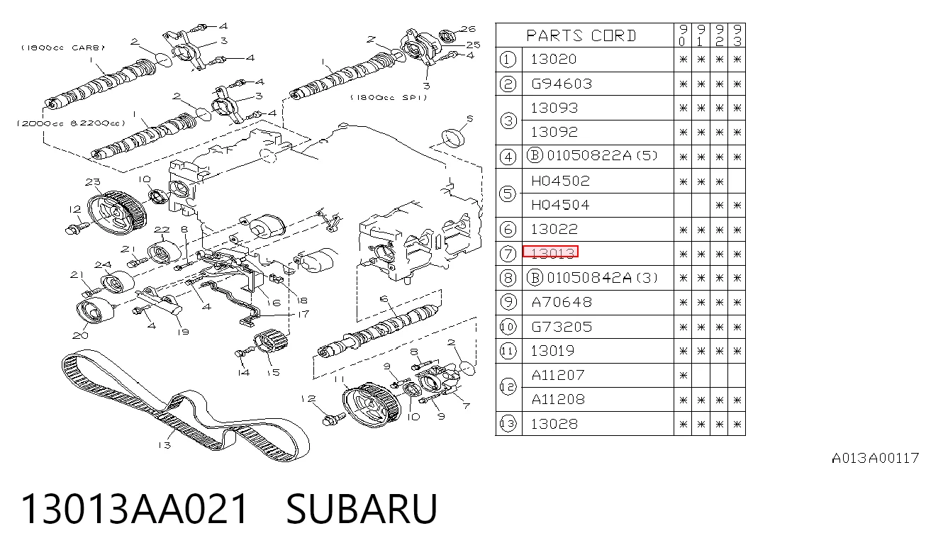 13013AA021 Subaru