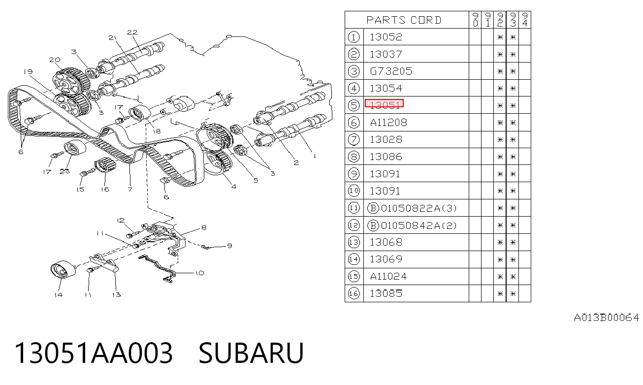 13051AA003 Subaru