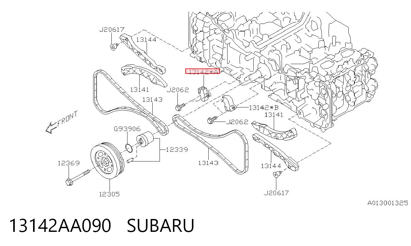 13142AA090 Subaru Reguladora de tensão direita da cadeia do mecanismo de distribuição de gás