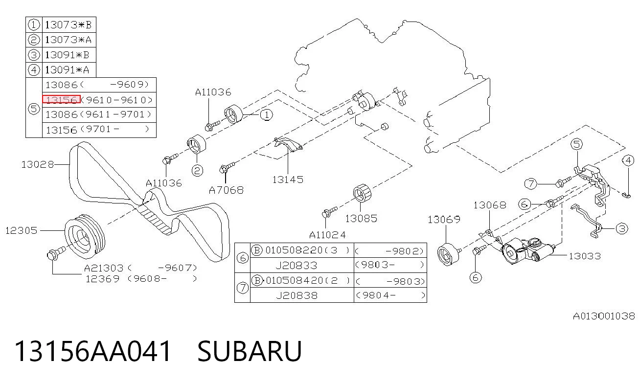 13156AA041 Subaru