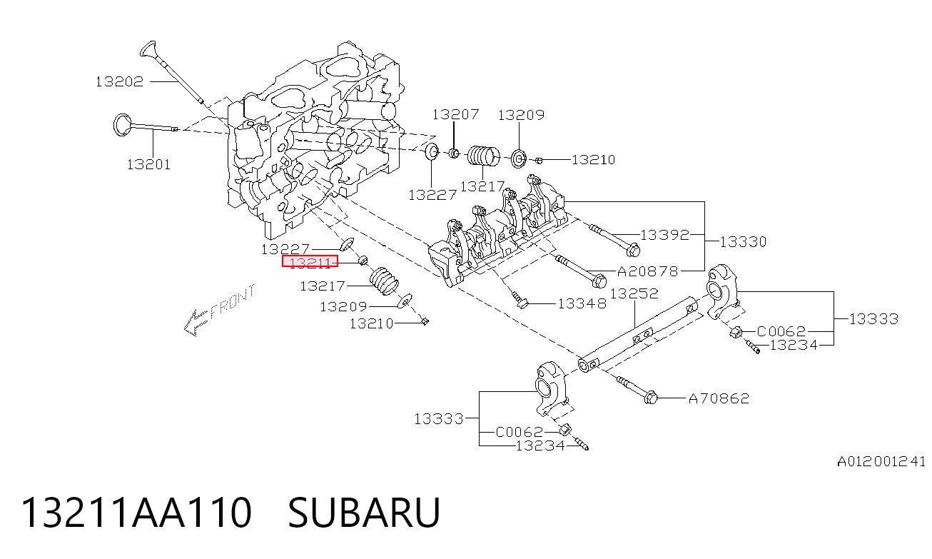 13211AA110 Subaru Vedação de válvula (de óleo) de escape