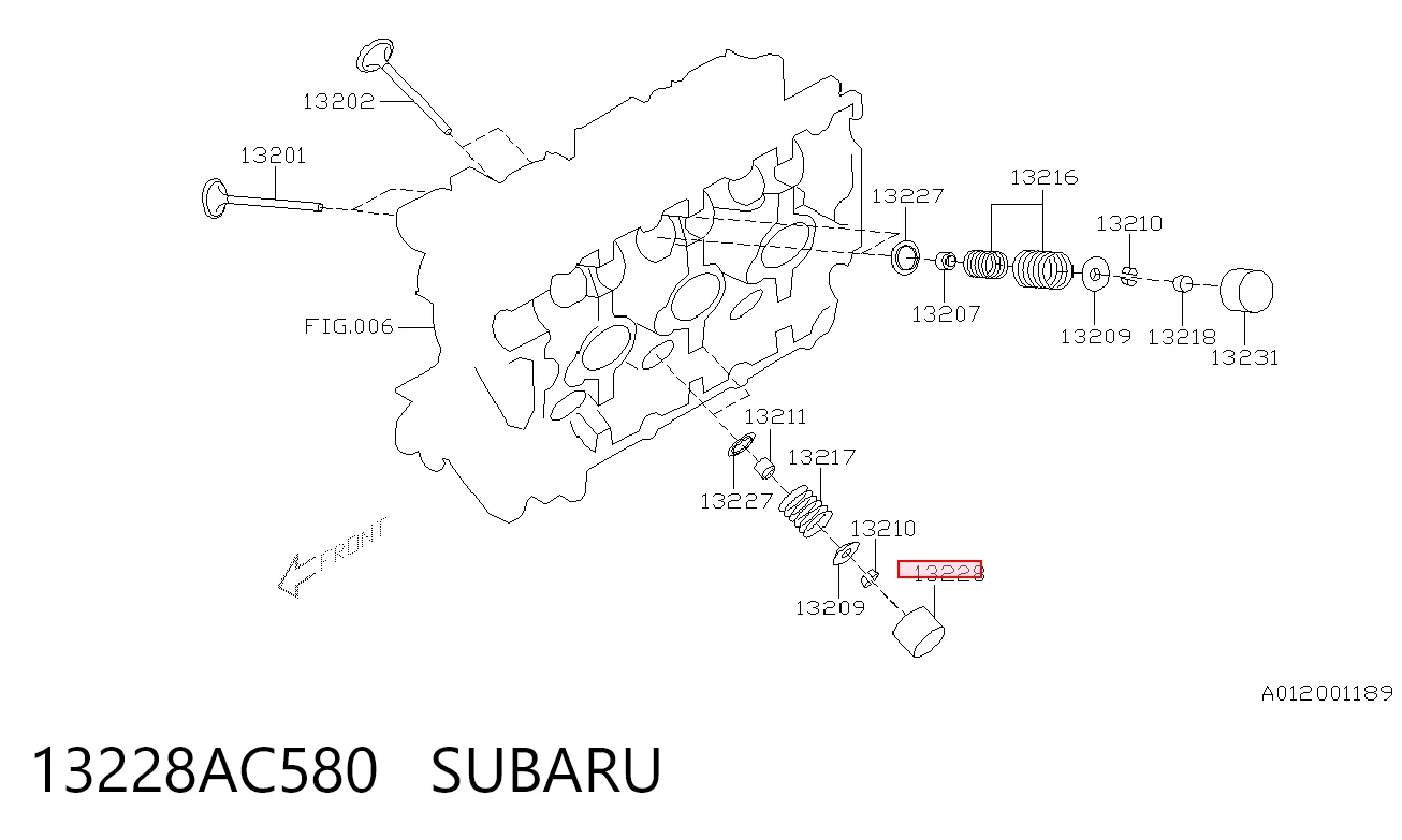 13228AC580 Subaru