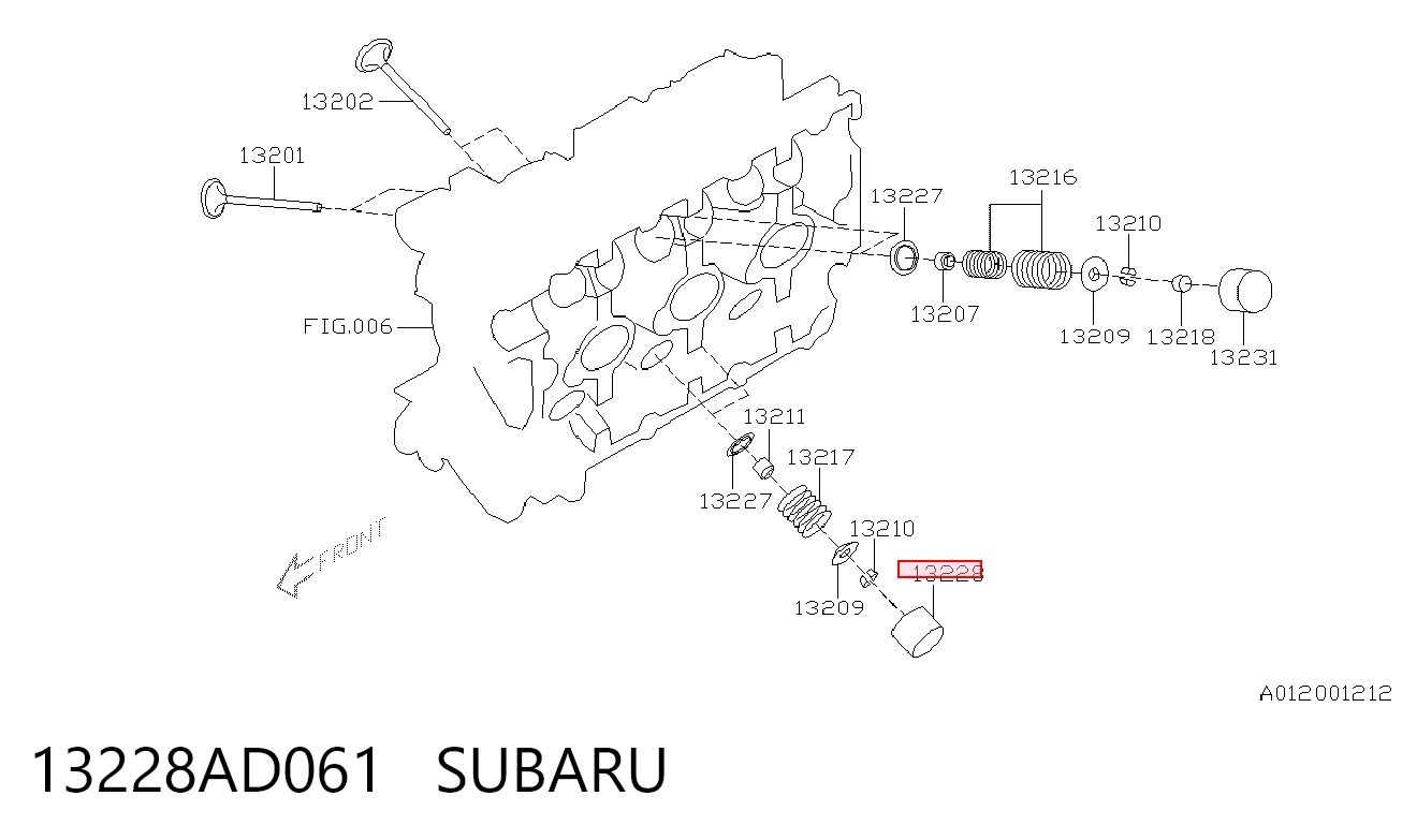 Compensador hidrâulico (empurrador hidrâulico), empurrador de válvulas Subaru Outback  B13, BP ao melhor preço
