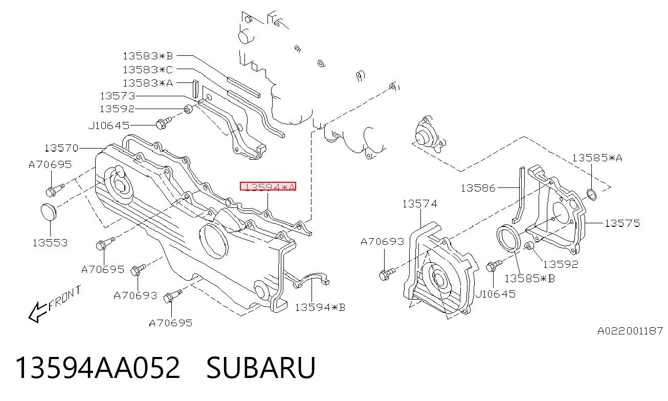 13594AA052 Subaru 