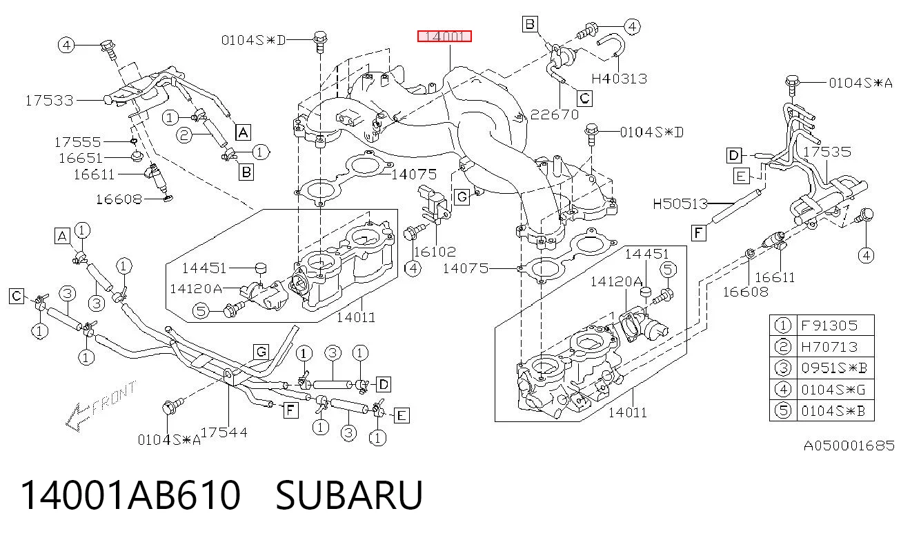 14001AB610 Subaru