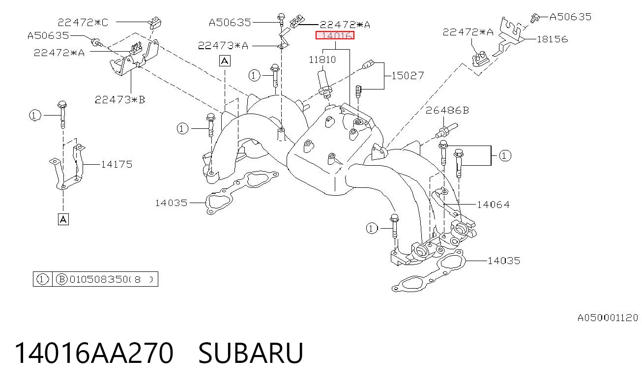 Tubo coletor de admissão Subaru Legacy II BD, BG ao melhor preço