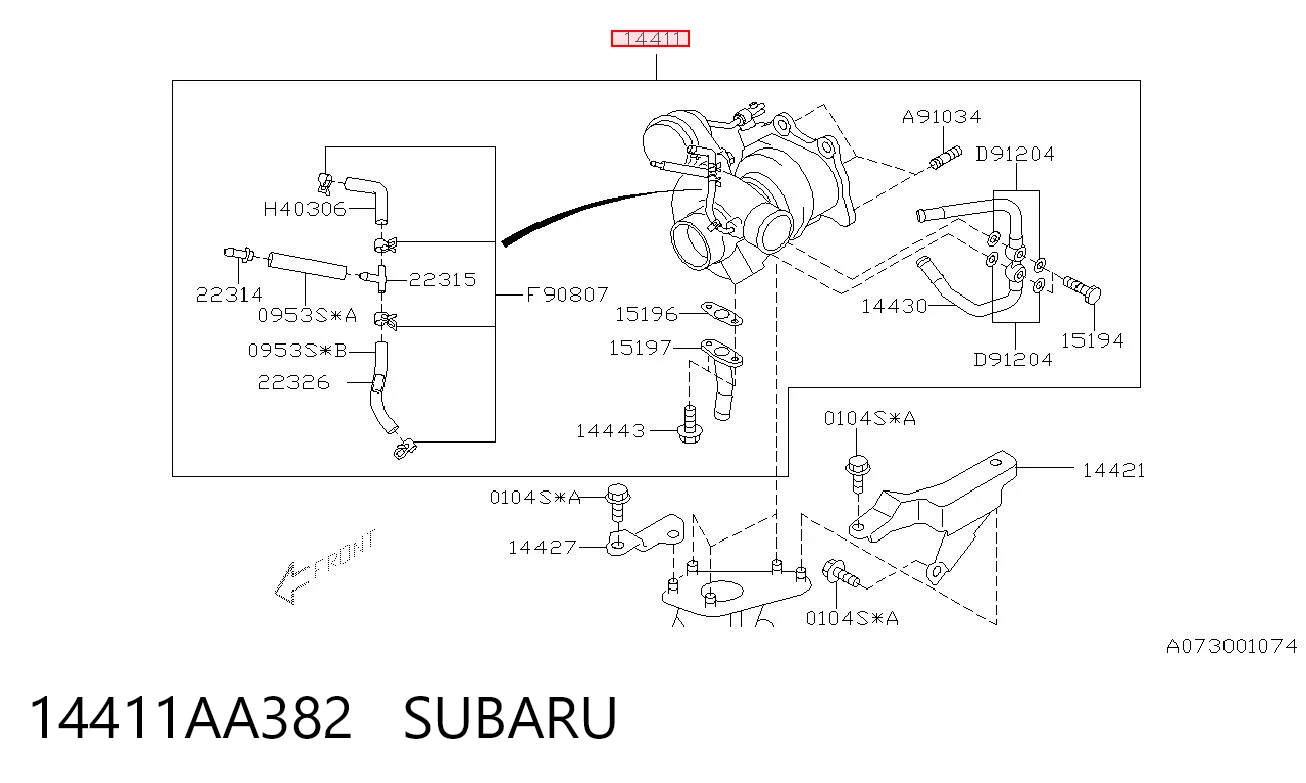14411AA382 Subaru Turbina