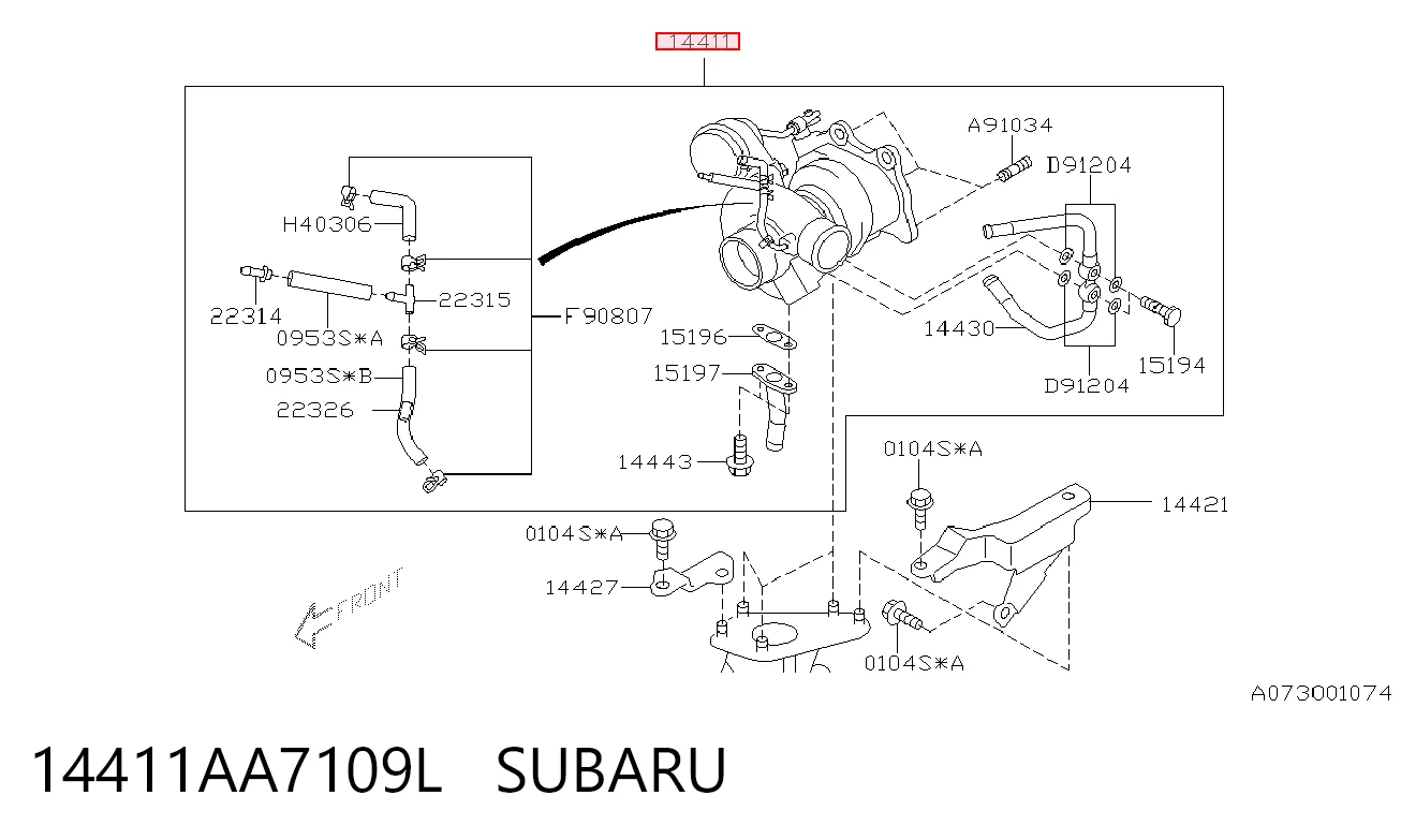 14411AA7109L Subaru Turbina