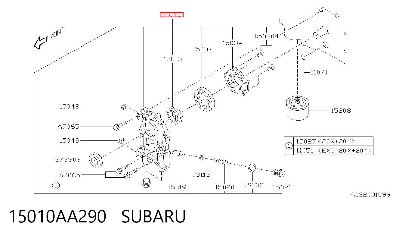 Bomba de óleo Subaru Outback  B13, BP ao melhor preço