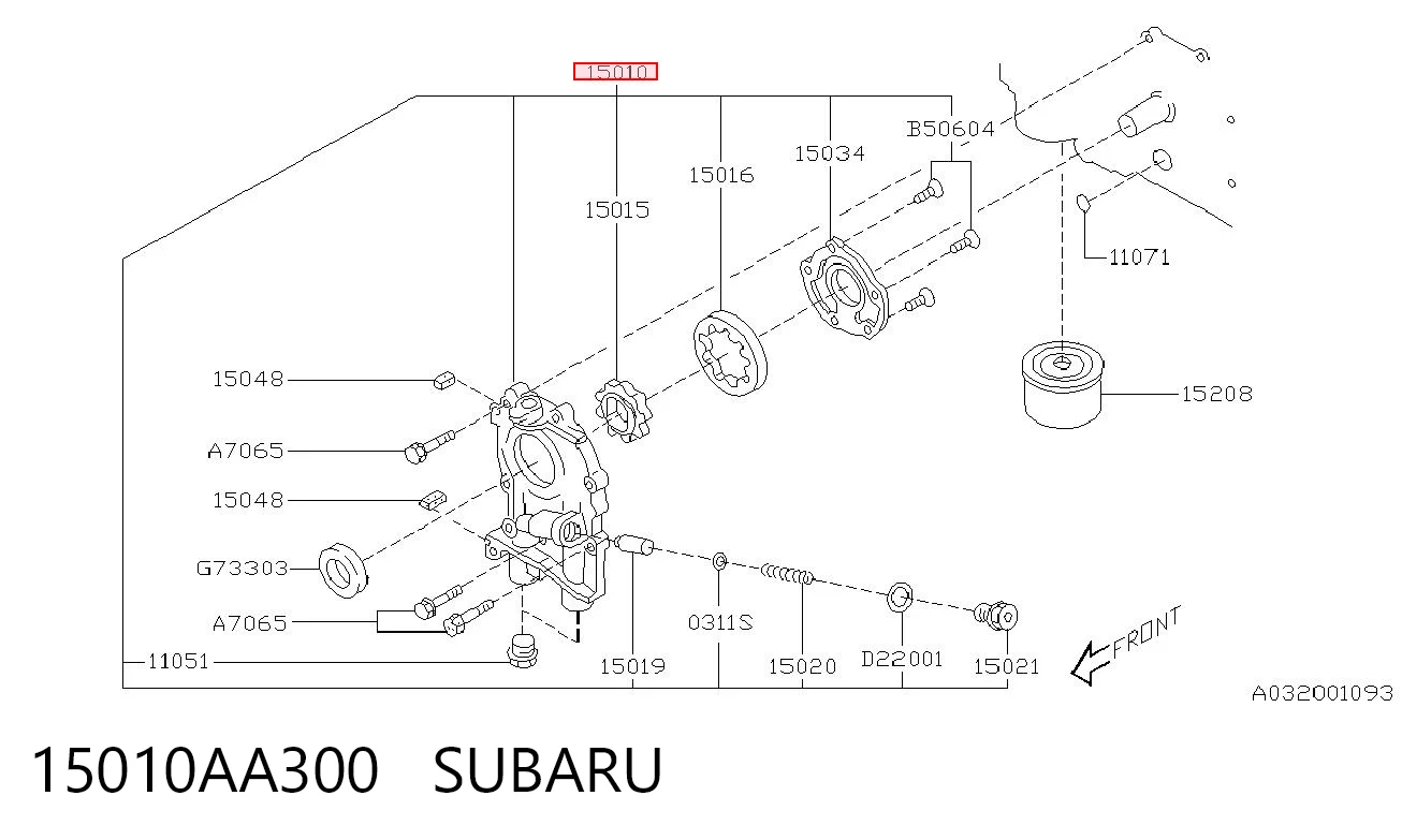 Bomba de óleo Subaru Forester II S11, SG