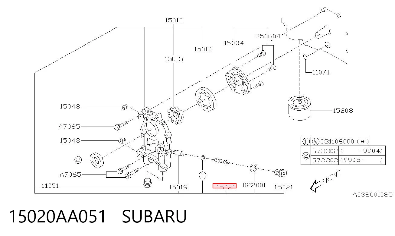 15020AA051 Subaru 