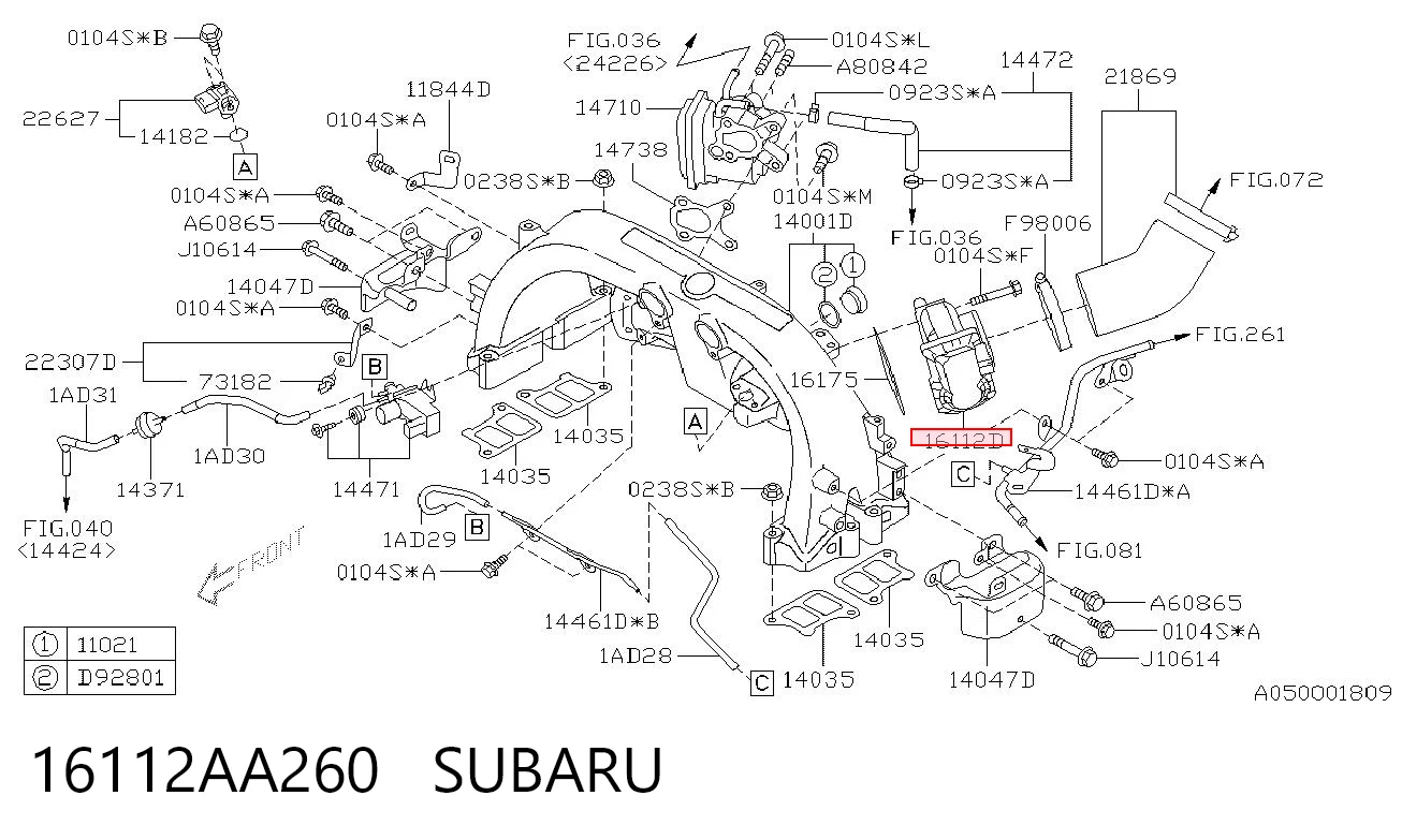 Válvula de borboleta montada para Subaru Forester III S12, SH