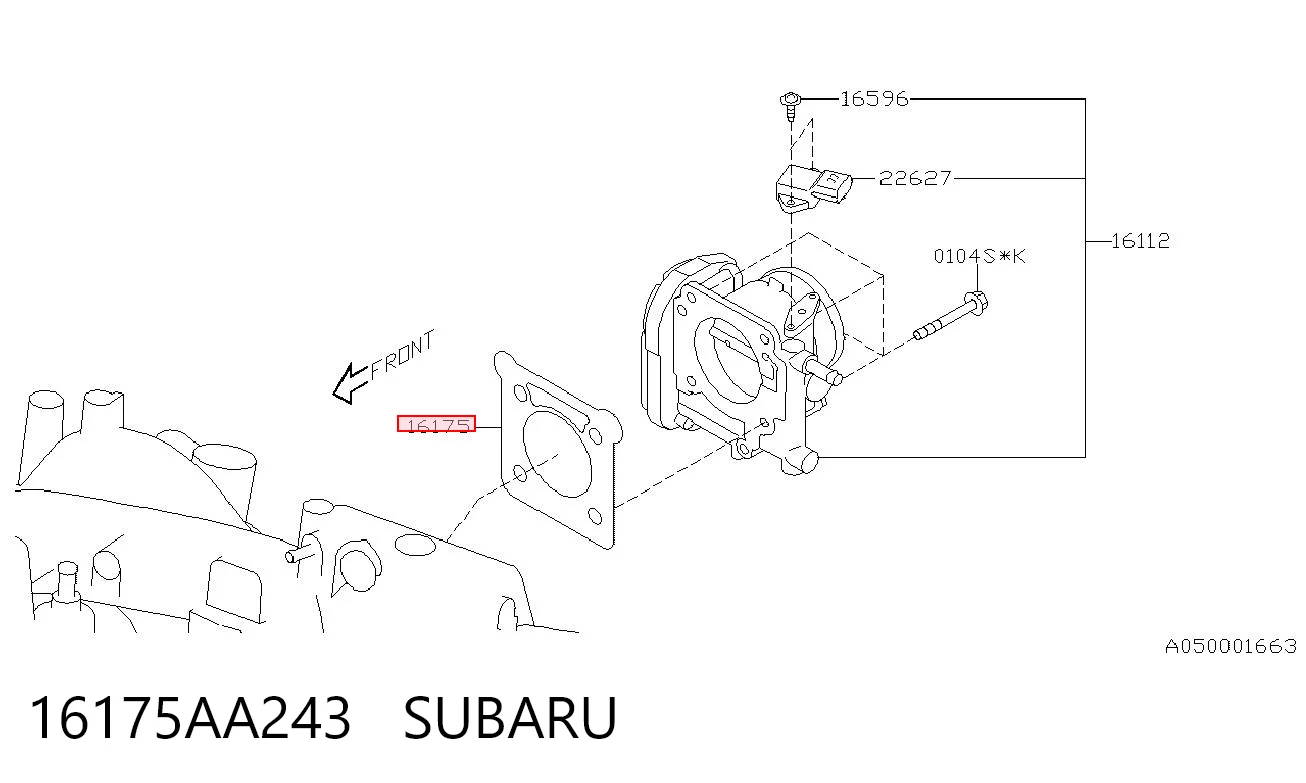 Vedante da válvula de borboleta Subaru Legacy IV B13