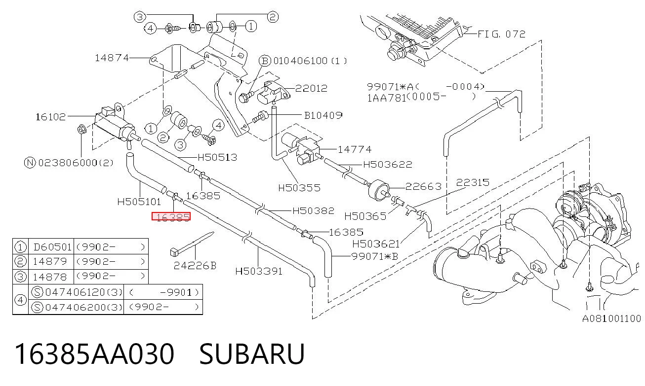 16385AA030 Subaru 