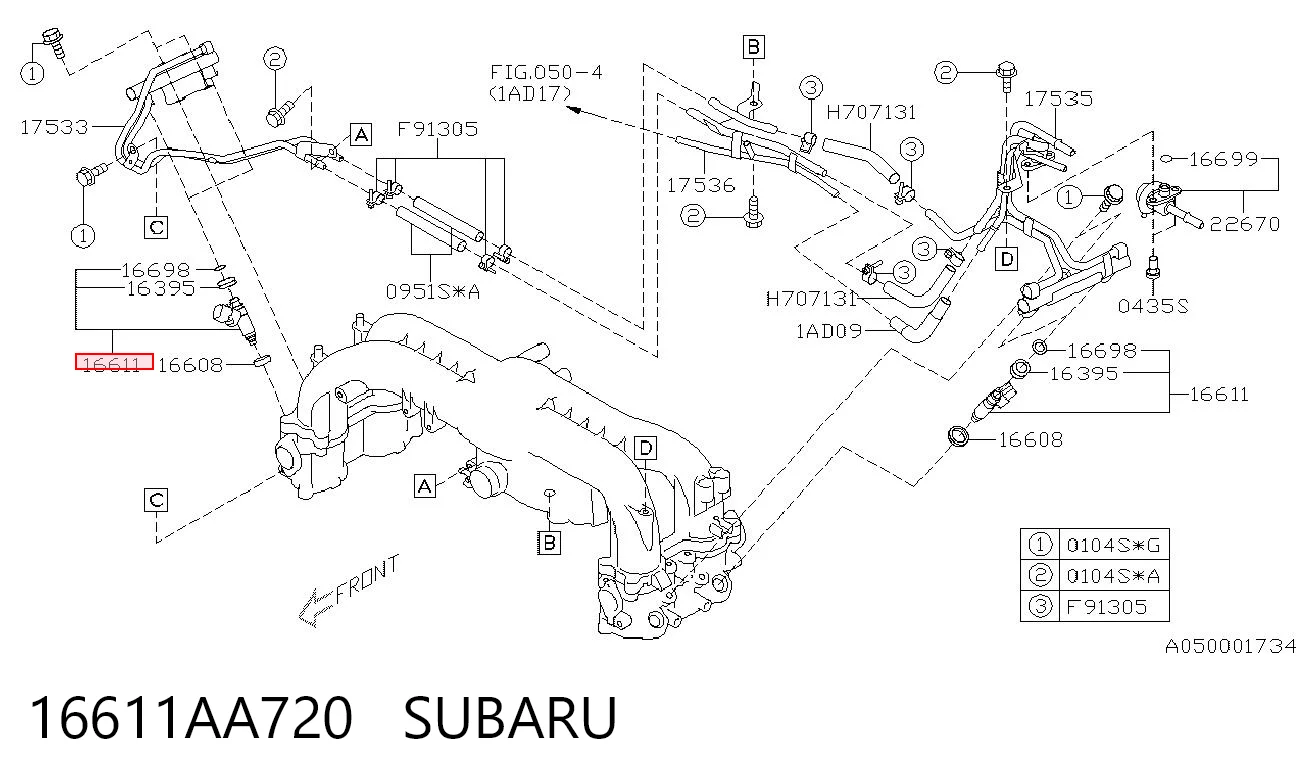 Injetor de injeção de combustível para Subaru Forester II S11, SG