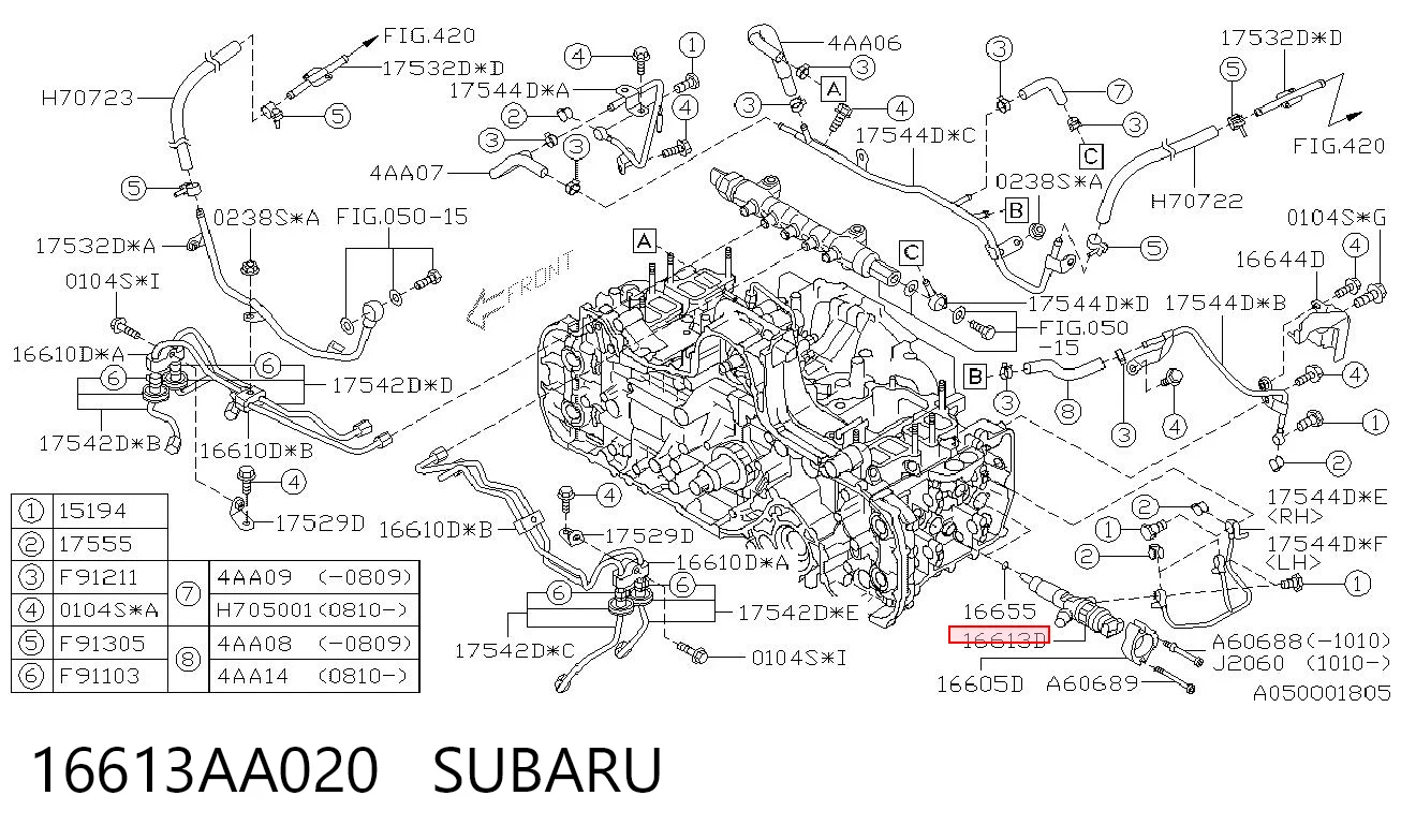  Injetor de injeção de combustível Subaru Impreza III hatchback (GH) (2007 - 2011) III