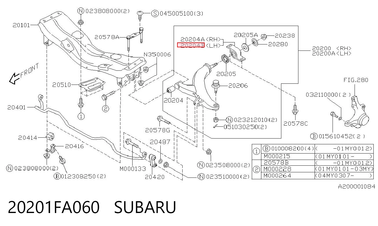 20201FA060 Subaru