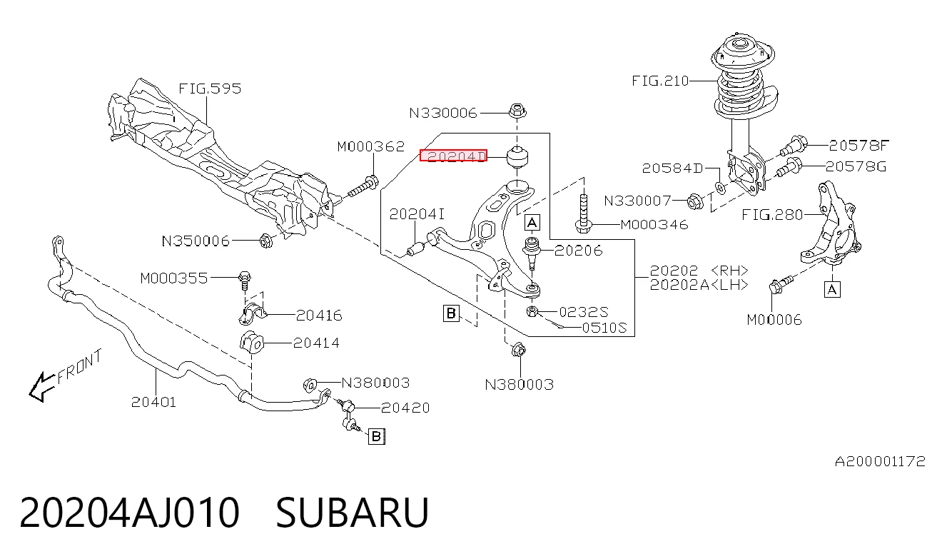 20204AJ010 Subaru