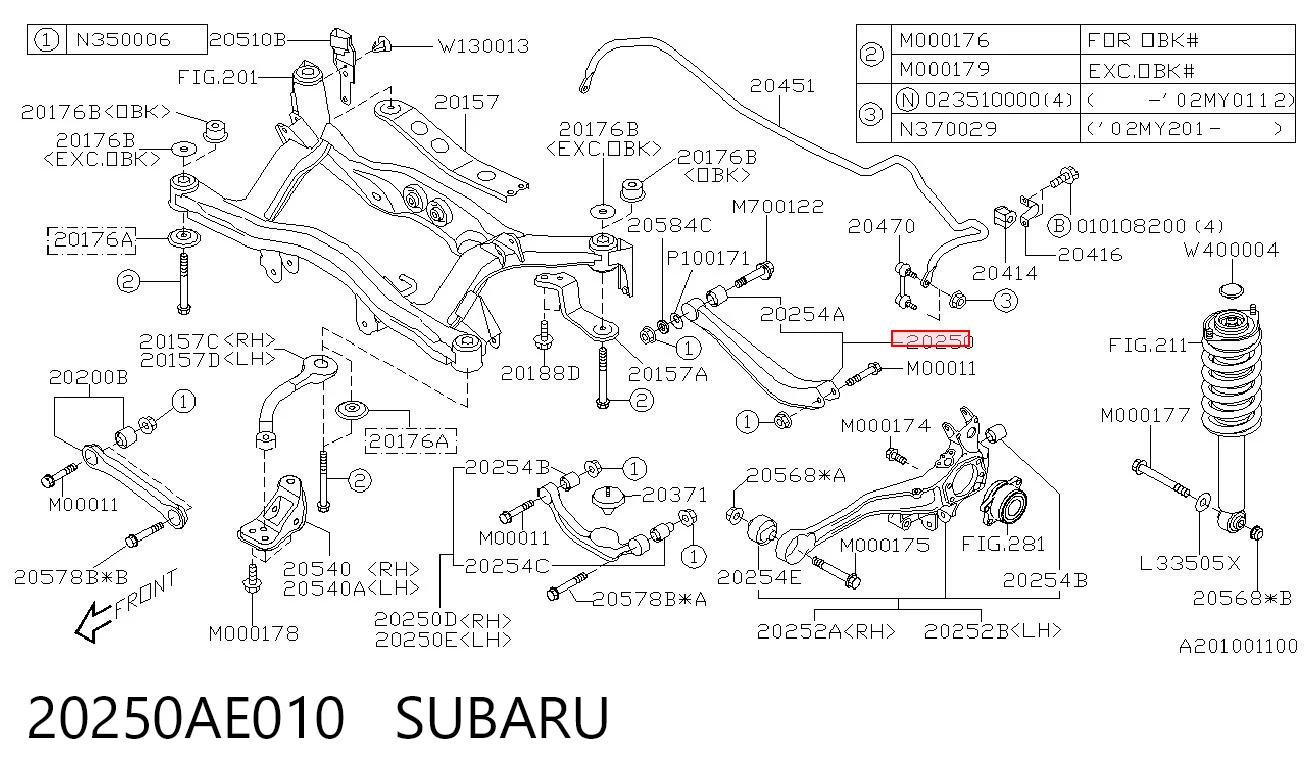 20250AE010 Subaru
