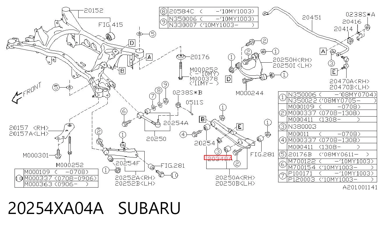 20254XA04A Subaru