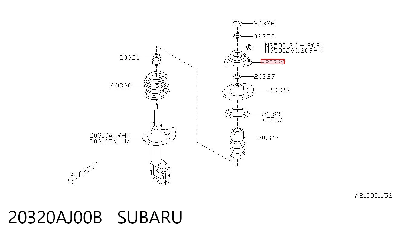 20320AJ00B Subaru