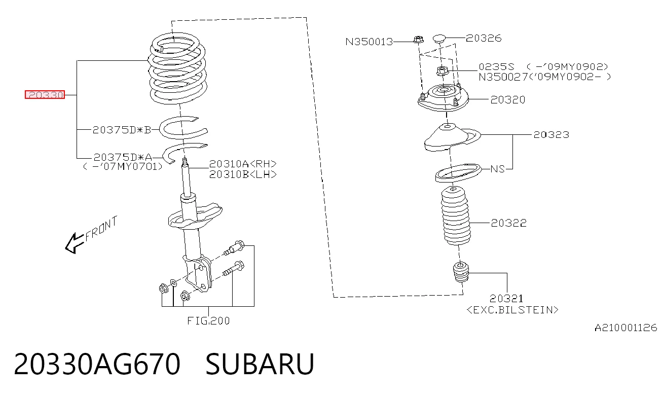 Mola dianteira Subaru Outback preço, a partir de 16,30 USD