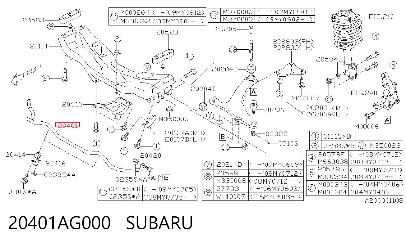 20401AG000 Subaru
