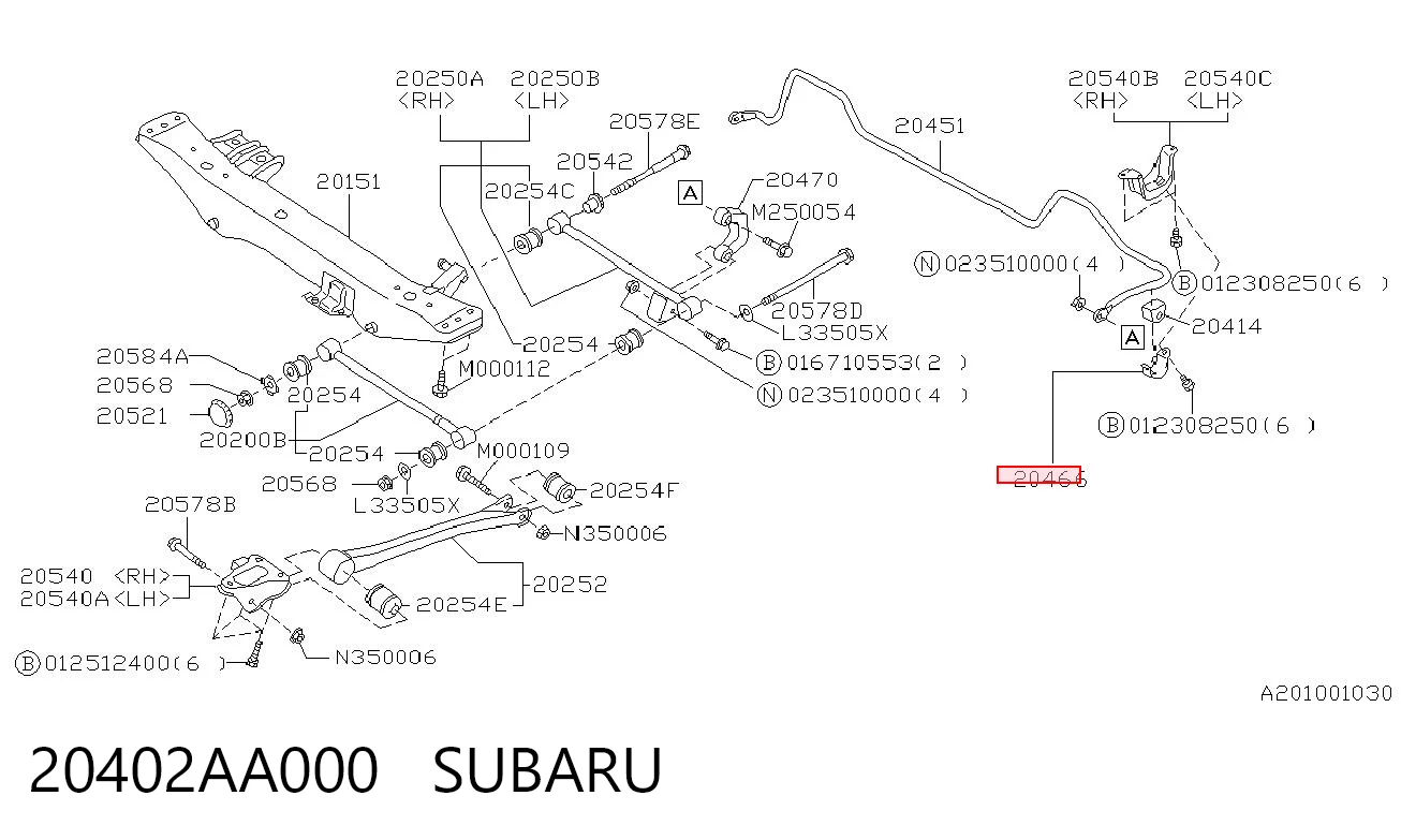 20402AA000 Subaru 