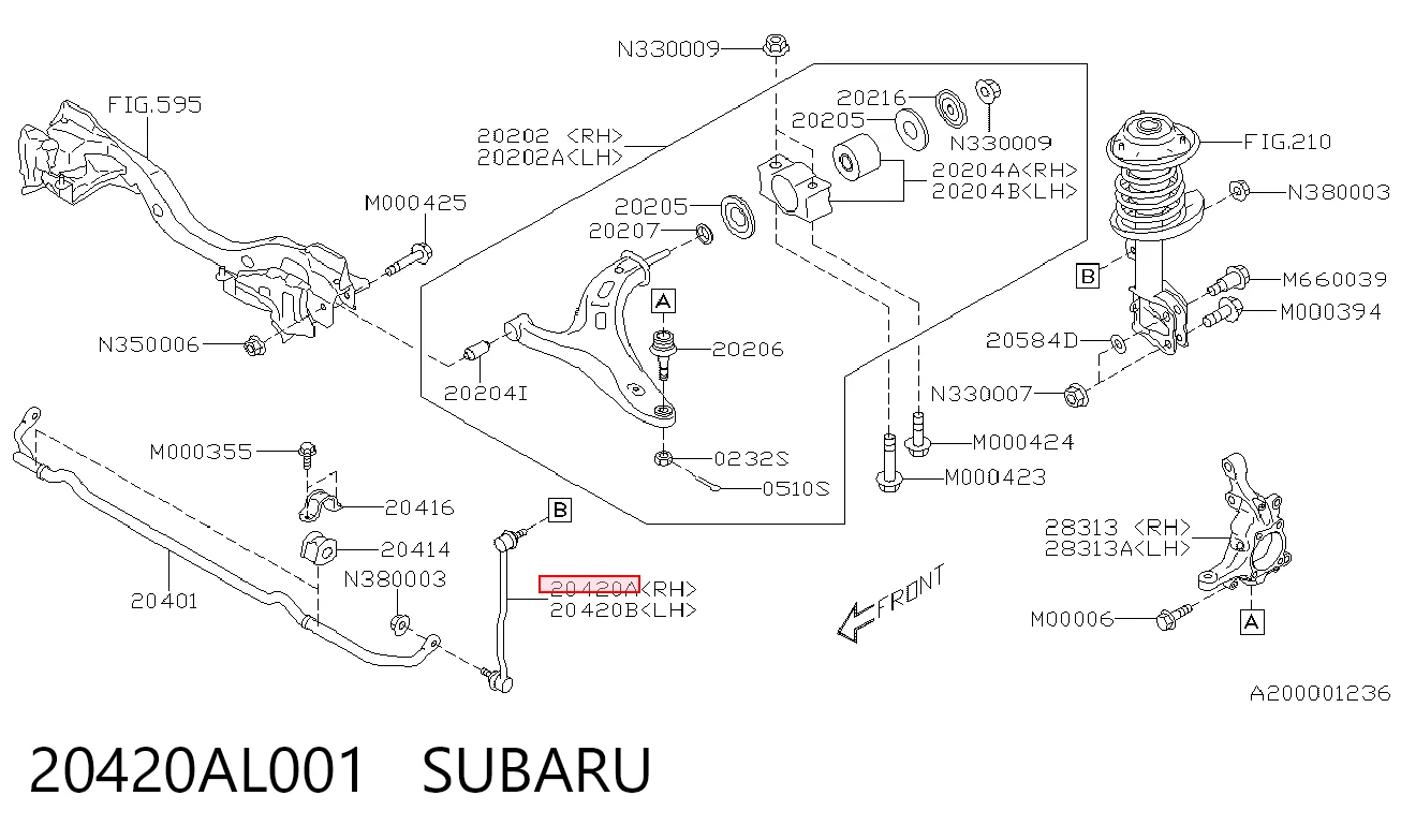 20420AL001 Subaru
