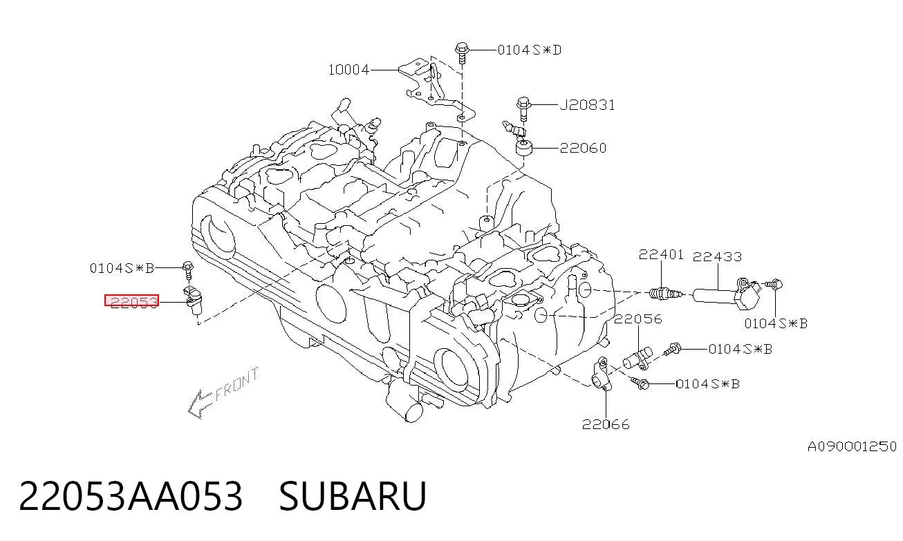 22053AA053 Subaru Sensor de posição da árvore distribuidora