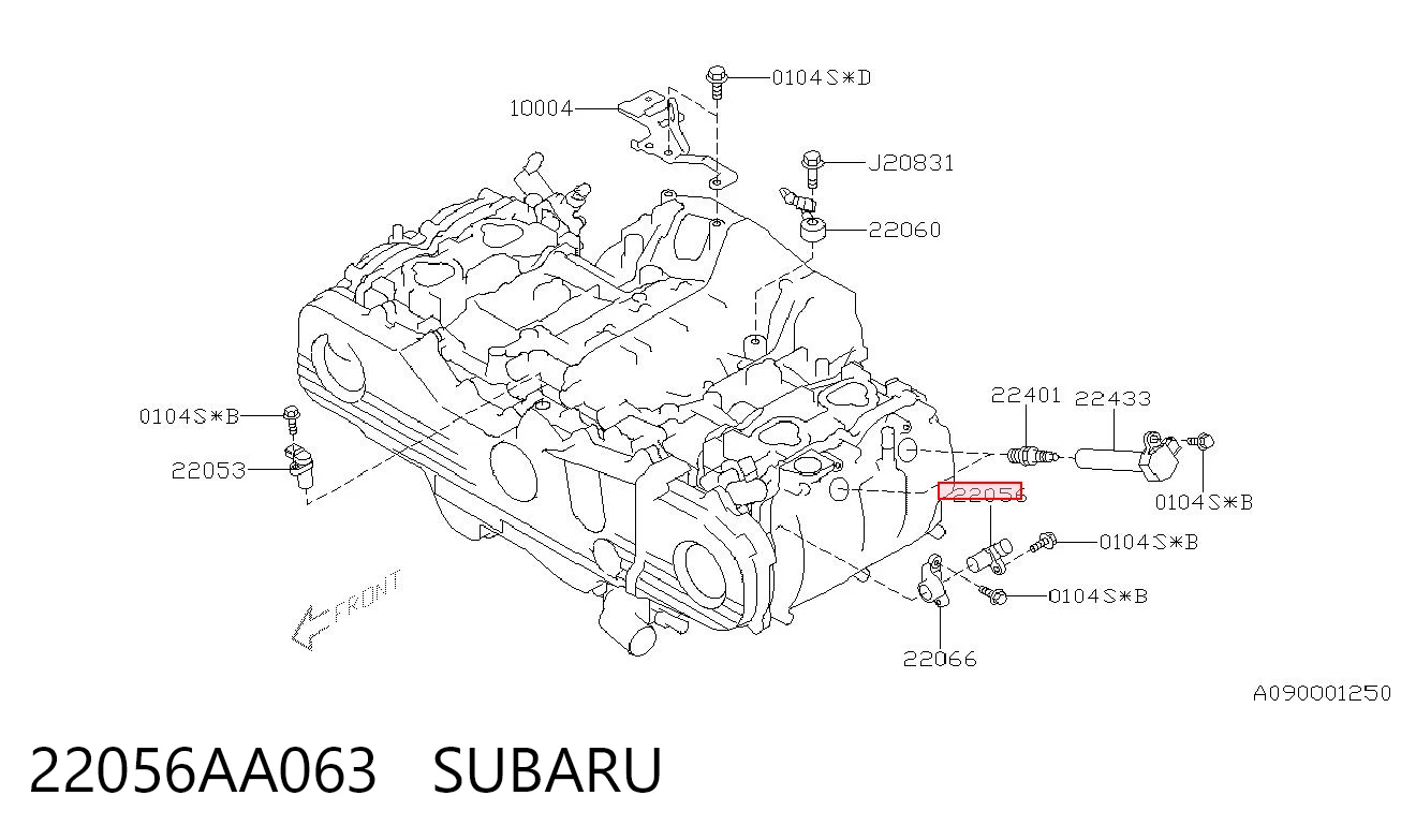 22056AA063 Subaru Sensor de posição da árvore distribuidora