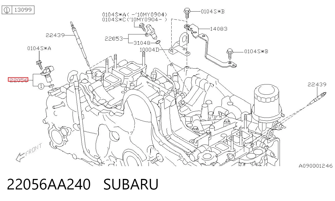 22056AA240 Subaru Sensor de posição da árvore distribuidora
