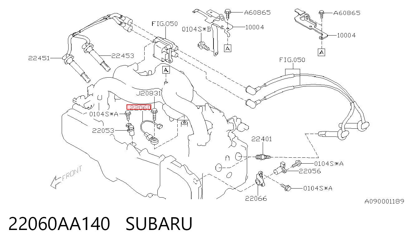 Sensor de detonação para Subaru Impreza III GH